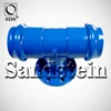 Ductile Iron Double Socket Level Invert Tee with Flange Branch for PVC Pipe