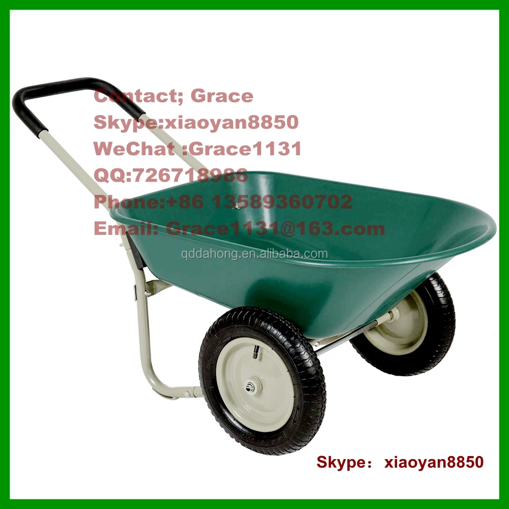 Marathon Dualwheel Residential Yard Rover Wheelbarrow And Yard Cart Flat Free Garden Cart 2