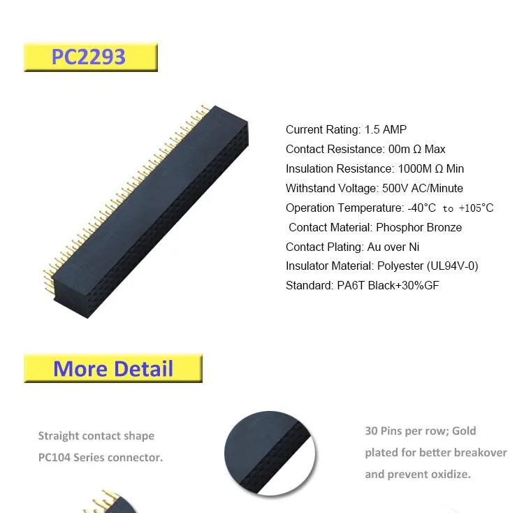 Pc/104 Plus Connector 2.0mm Pitch,2.0mm Series Board To Board Connector ...