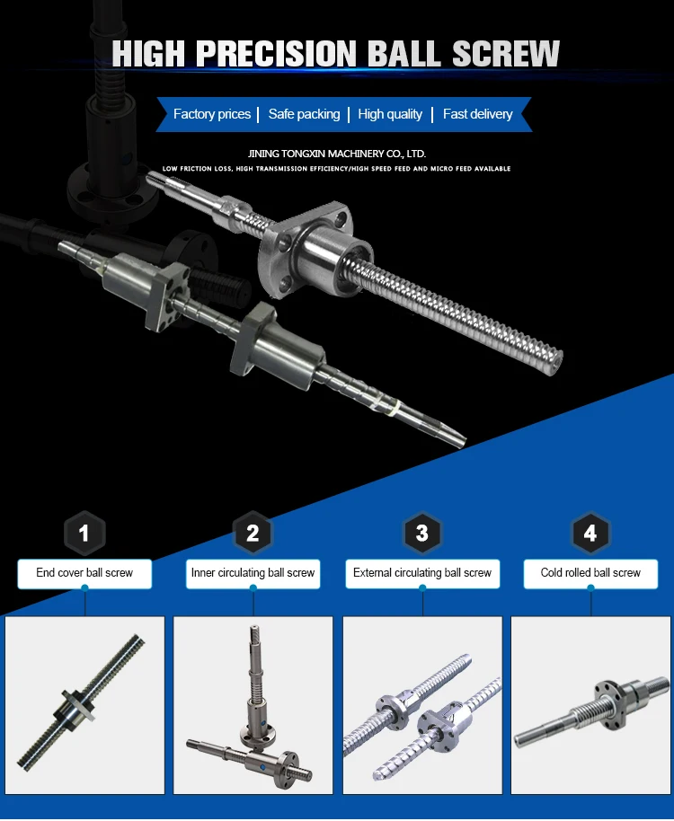 2mm Pitch Diameter 8mm 10mm 12mmminiature Ball Screw 0802 1002 1202