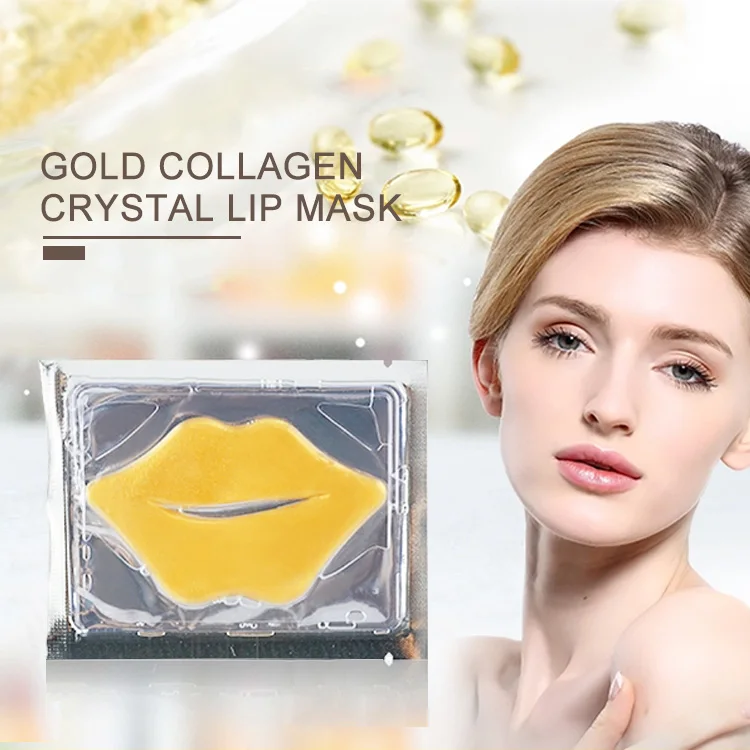 

Private Label Collagen Crystal Gold Moisturizing Organic Plump Hydrating Gel Hydrogel Wholesale Collagen Lip Mask