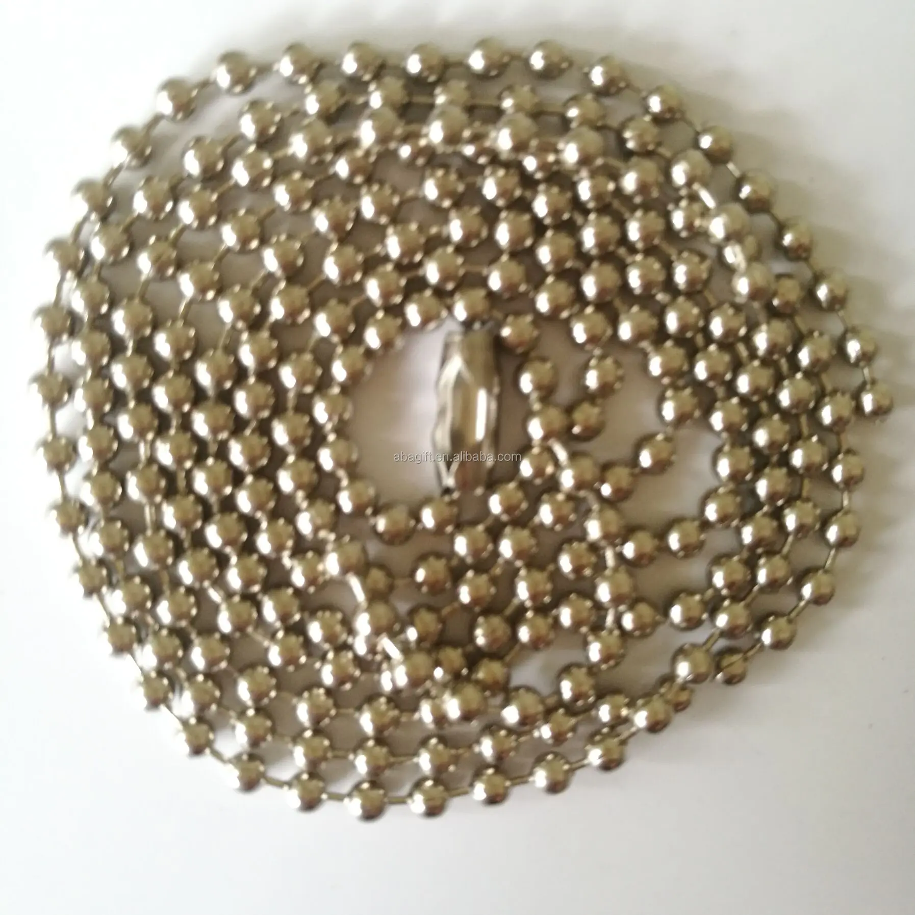 名称标签银色金属球链