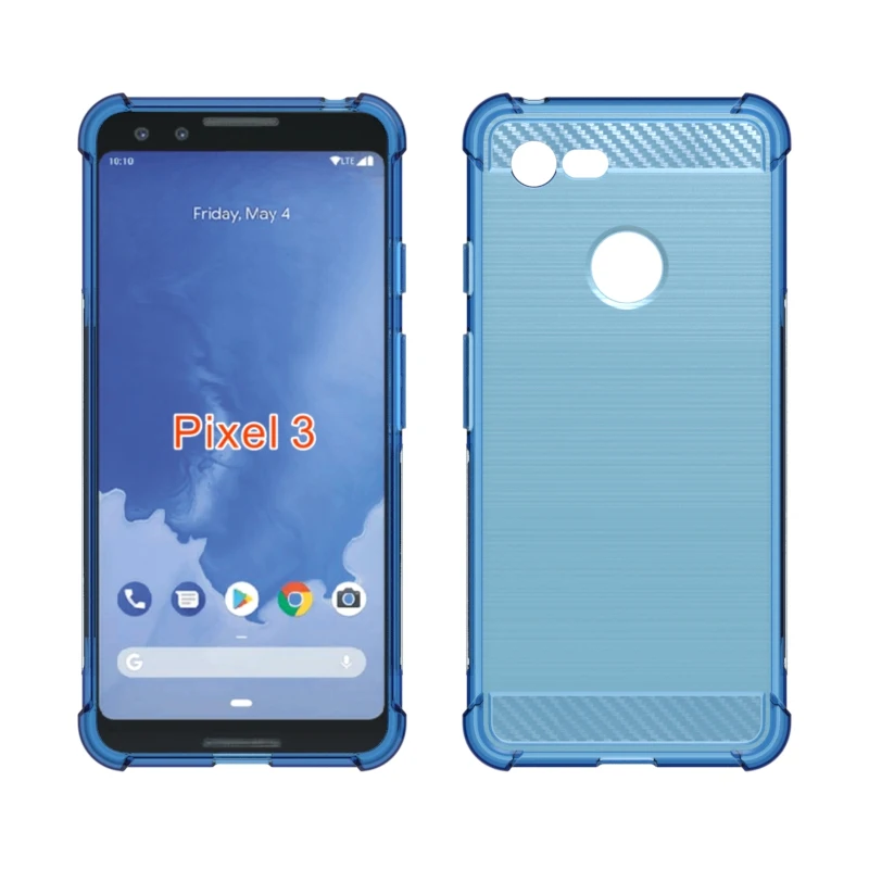 newstyle Carbon Fiber Cover soft Tpu Brushed case For Google Pixel 3