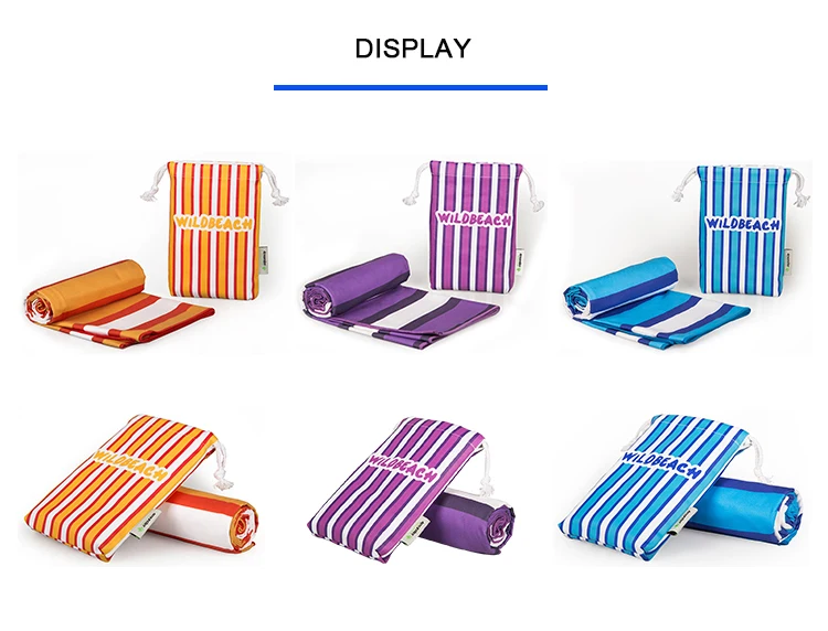 China High Quality Microfiber Printed Beach Towel With Elastic Band