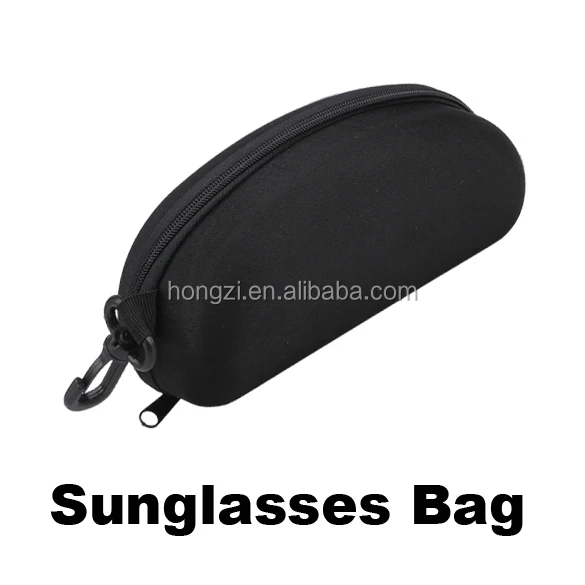 

Zipper Eye Glasses Sunglasses Hard Case Cover Bag Storage Box Portable Protector Black