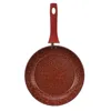 High Quality full size red forged aluminum fry pan