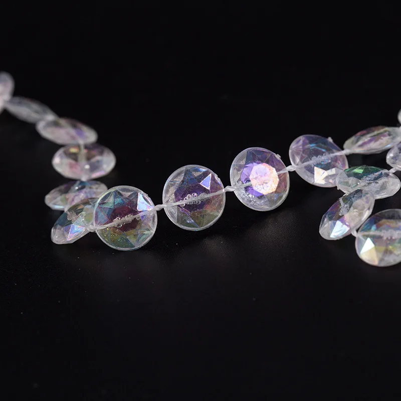 10mm crystal clear acrylic beads garland for wedding party decoration