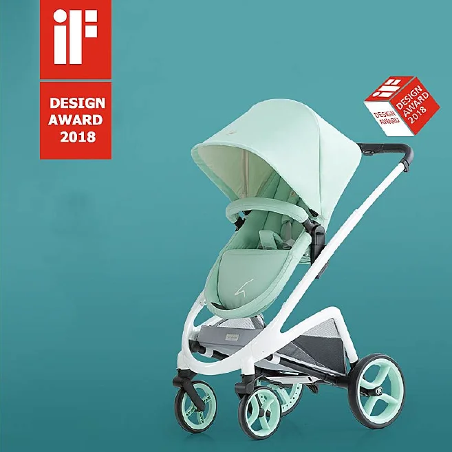 

F60 2018 European Award New design high quality 3 in1 foldable baby twin stroller pushchair pram, Green, pink, black