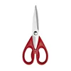Kitchen Multi-Purpose Stainless Steel Kitchen Shears with Blade Cover and Soft Grip Handles Red Scissors