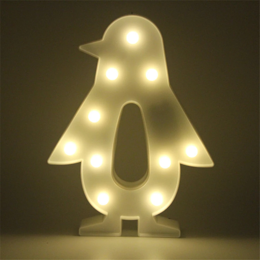 Cactus Flamingo Pineapple LED Battery Nightlight 23 kinds of 3D Marquee Desk Table Lamp Letter Lights Kids Room Decoration Lamp