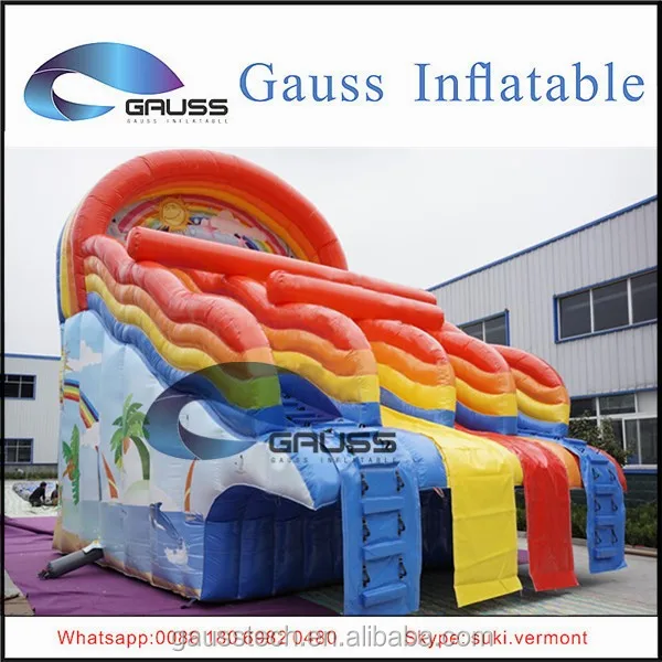 Purple Elephant Inflatable Large Slide With Swimming Pool Buy Purple