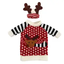 New Qualified Red Wine Bottle Cover Bags Decoration Home Party Santa Claus Christmas dig6427