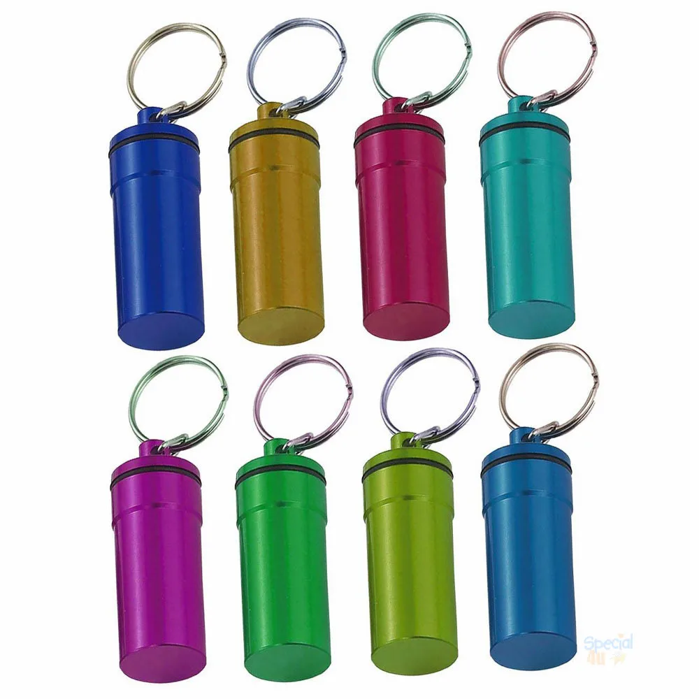 Ykww554 Aluminium Travel Pill Box Keychain And Pill Case For Medicine