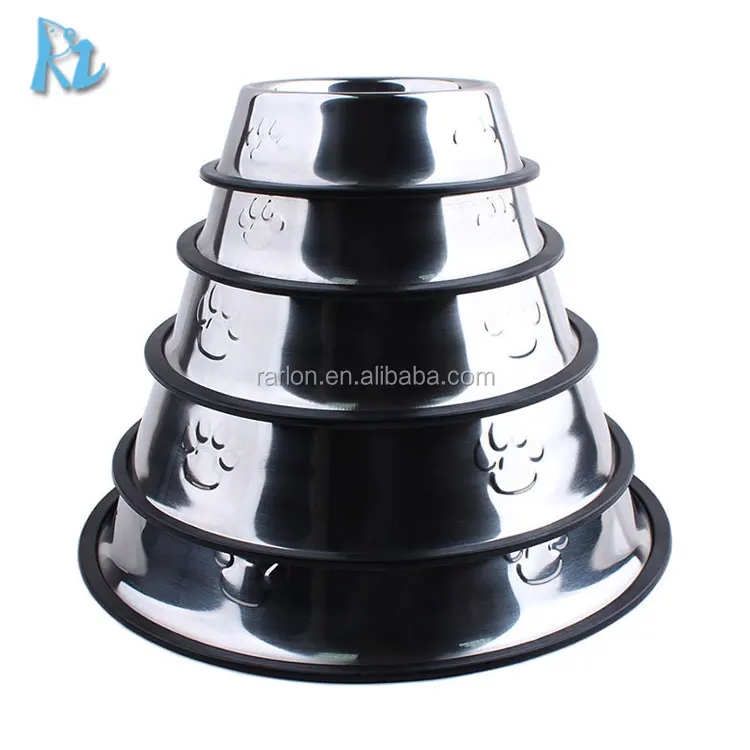 stainless steel dog bowl rubber bottom