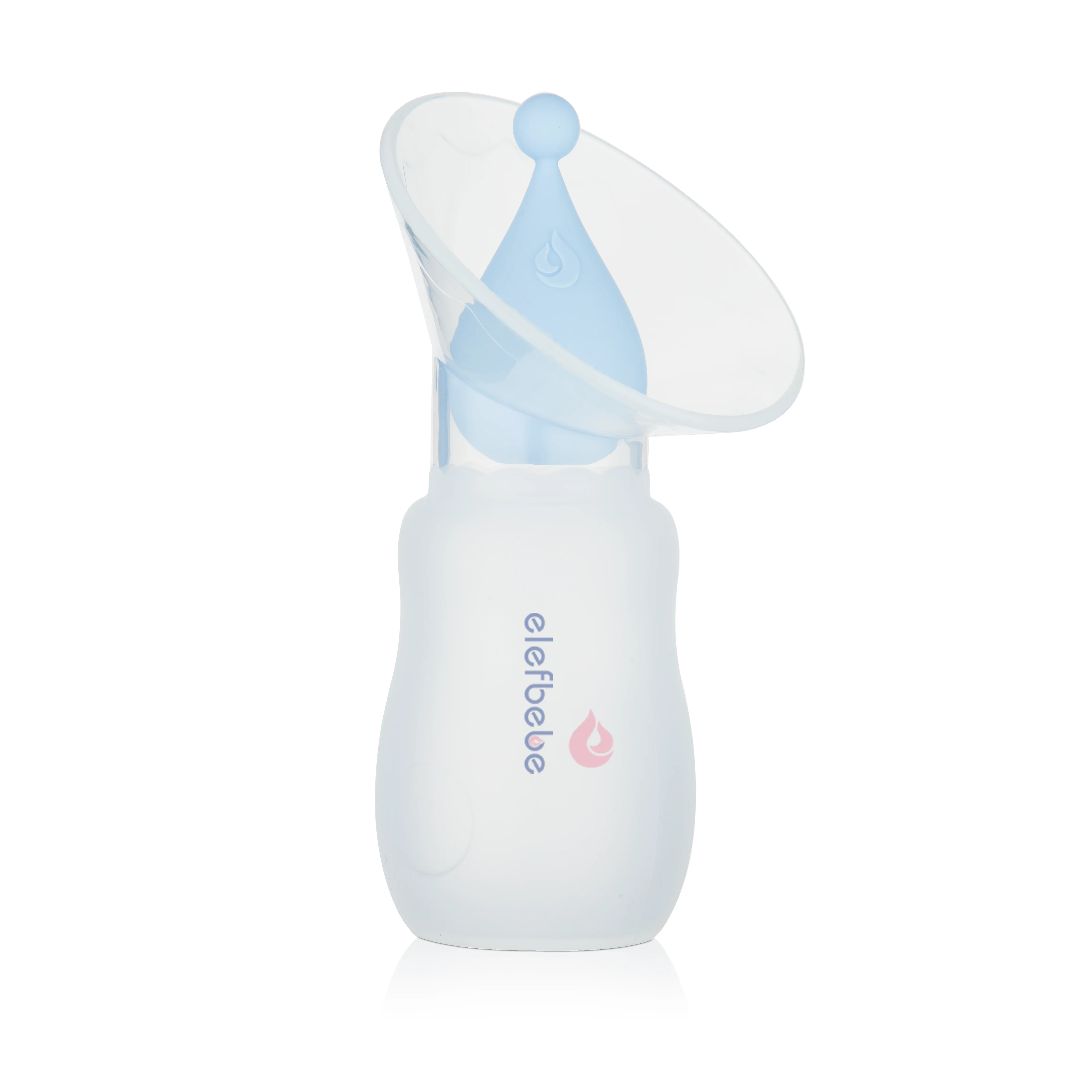 

Silicone Breastfeeding Manual Pump BPA Free Portable Saver Breast Milk Collector With Stopper & Lid, Sami-transparent