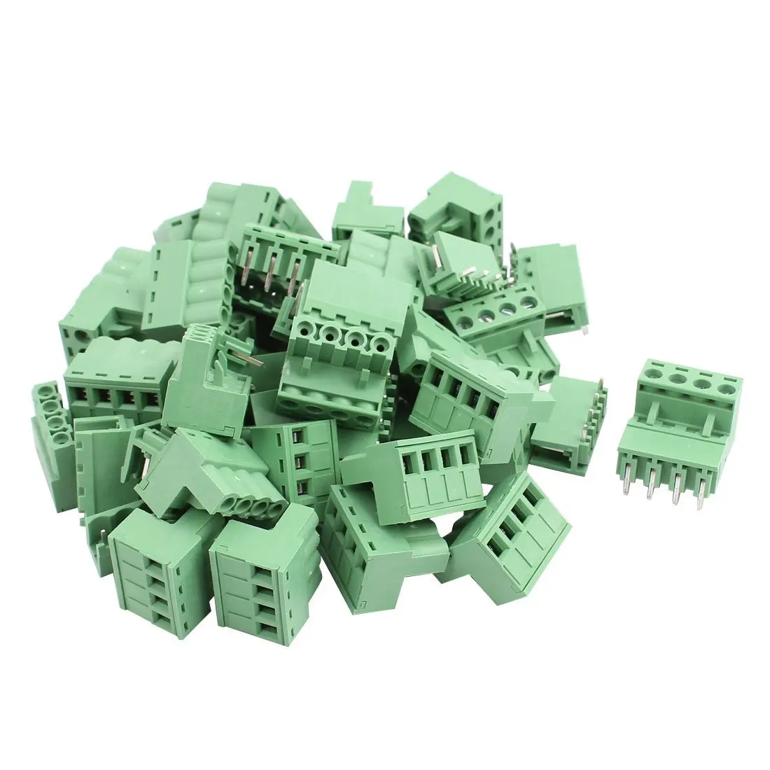uxcell 27Pairs AC 300V 10A 4 Terminal 5.08mm Spacing PCB Screw Terminal Block Connector