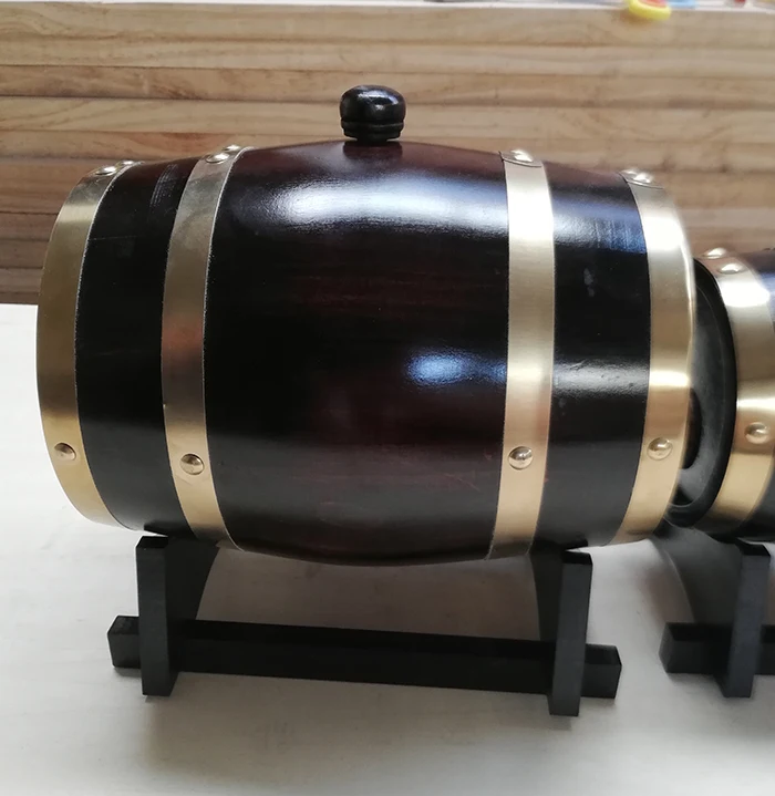 1l Varnish Finish Pine Wood Wine Barrel For Whisky,Brandy And