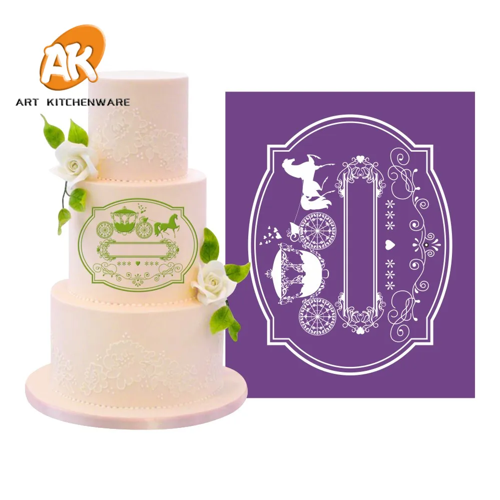 

AK Fondant Cake Decorations Soft Transparent Icing Pastry Tools Wedding and Birthday Cake Mesh Stencil