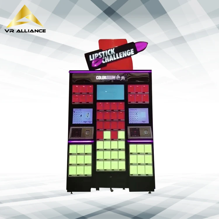 OEM Touch Screen Lipstick Cosmetic Prize Game Gift Vending Machines With Adverting Display