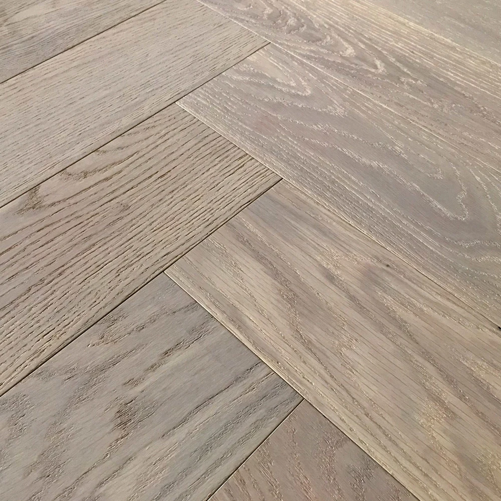 
15mm thickness herringbone brushed oak engineered wood flooring for sale 