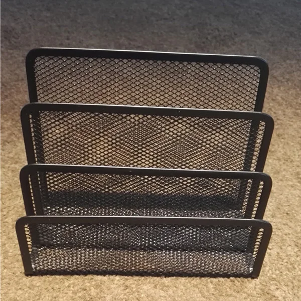 
Metal mesh office desktop organizer letter shelf letter holder 