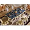 Best Selling Household use dining table designs wooden marble dining table