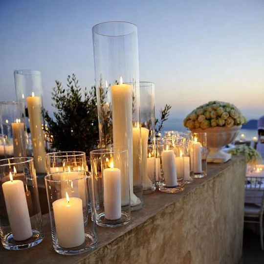 hot sale clear glass tall cylinder vases wholesale for wedding table decoration centerpiece