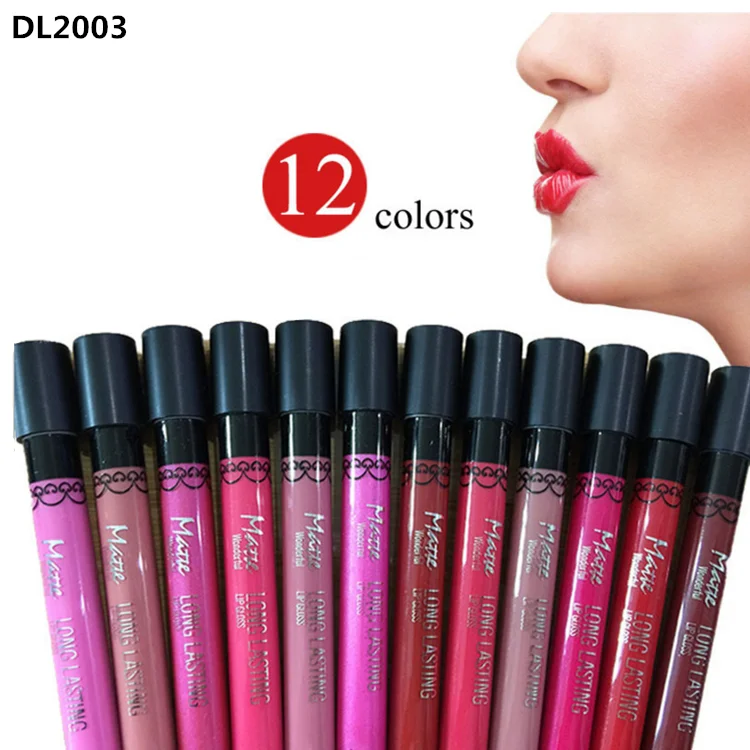 

2017 HOT selling makeup private label lip gloss liquid form lip gloss, 12 colors