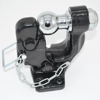 Tow Ready 63041 Receiver Mount Pintle Hook With 2-Inch Ball - 12,000 Lb GTW, 2-Inch Square Shank