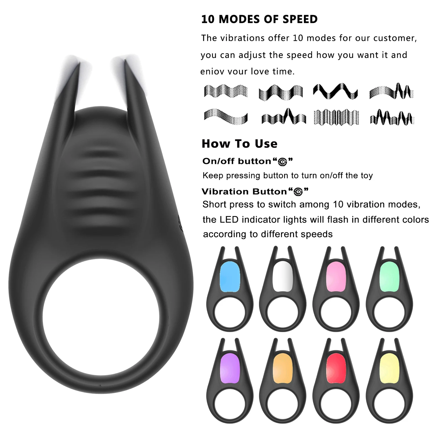 Women Sex Toy Cock Ring Vibrator Cock Ring- Stimulator Sex Products For Man  Cock Ring| Alibaba.com