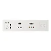 FIKO Hotel room type 86 white PC two three pole five hole power socket with two USB charging interface wall concealed