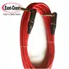 Transparent braid angle type 1/4" 6.35mm mono to mono guitar cable