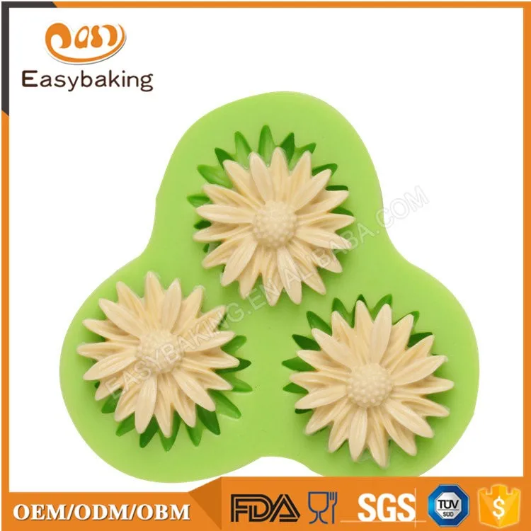 ES-4040 Hot product daisy flower silicone fondant decoration mold cake tools