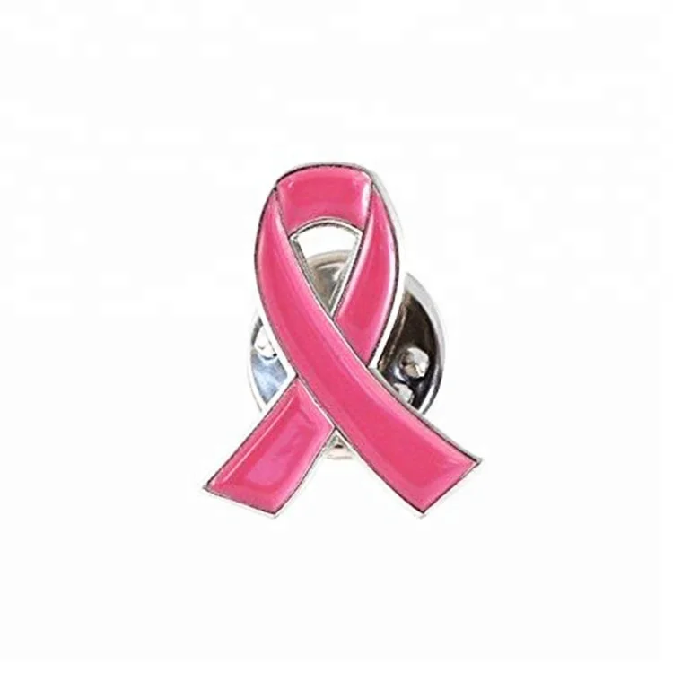 

1.2 Inch Enamel Pink Ribbon Breast Cancer Awareness Brooches pin, Various, as your choice