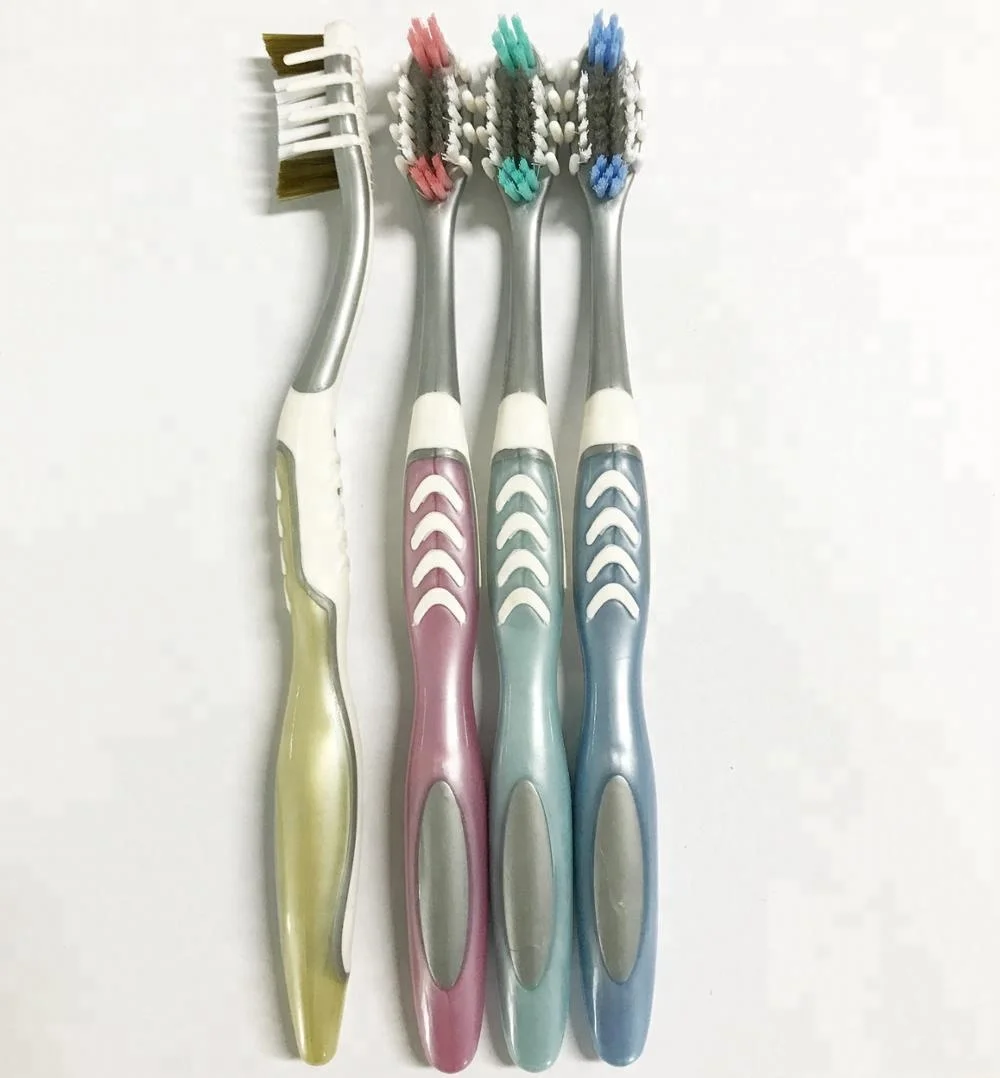 
Manufacturer Private label OEM big handle gum massager tongue cleaner Plastic nylon Charcoal soft medium hard adult Toothbrush 