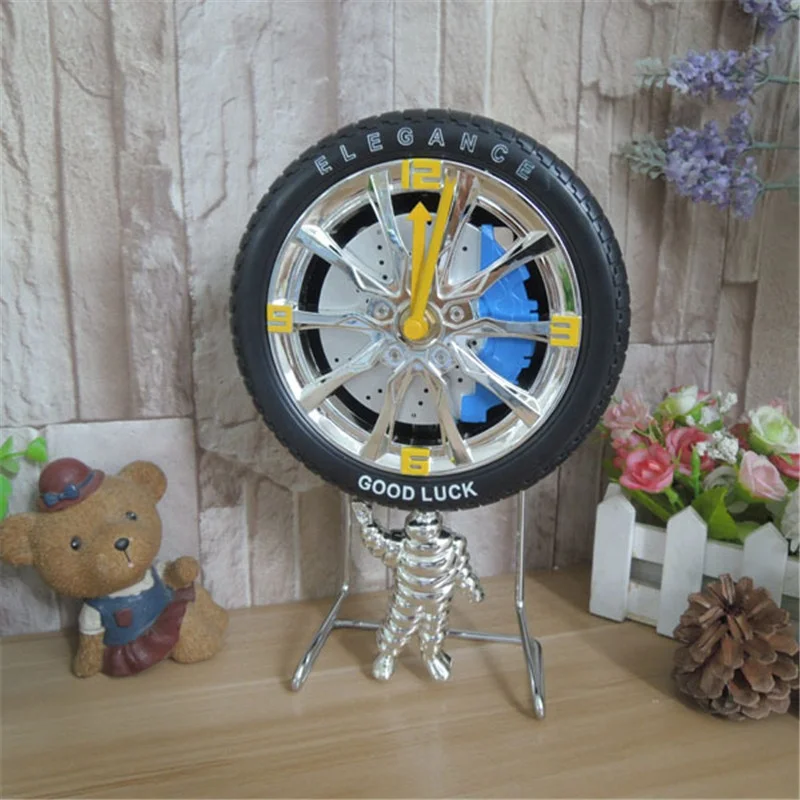 

Originality Tyre Birthday Gift Custom Pendulum Modern Table Clock, Black