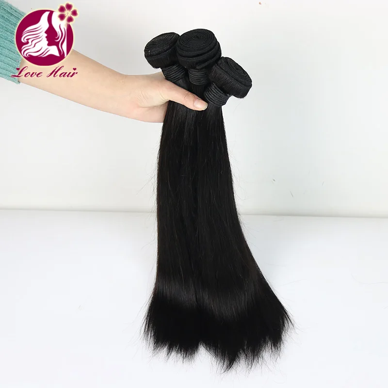 

Brazilian Hair Weave Bundles Straight Remy Human Hair Weaving Extensions 1PCS Natural Color, Natural color;1b