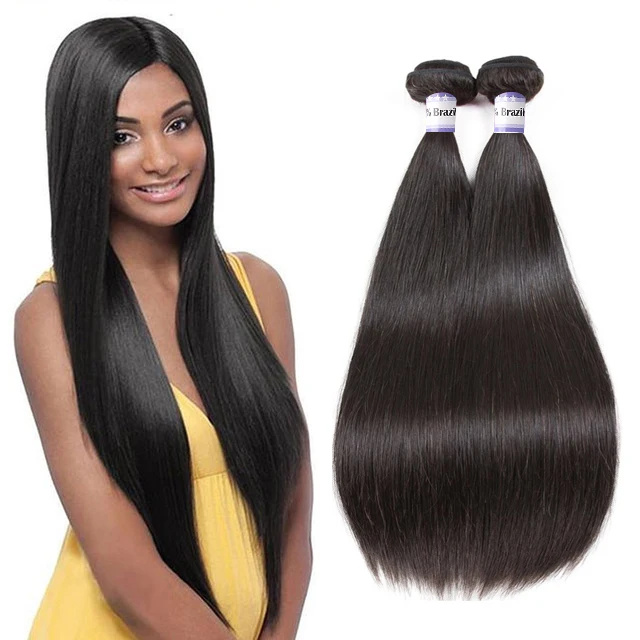 

2019 Free Sample Cuticle Aligned Wholesale Factory Price Human Hair For Natural Straight Brazilian Hair In Mozambique For Women, Natural color #1b-#2