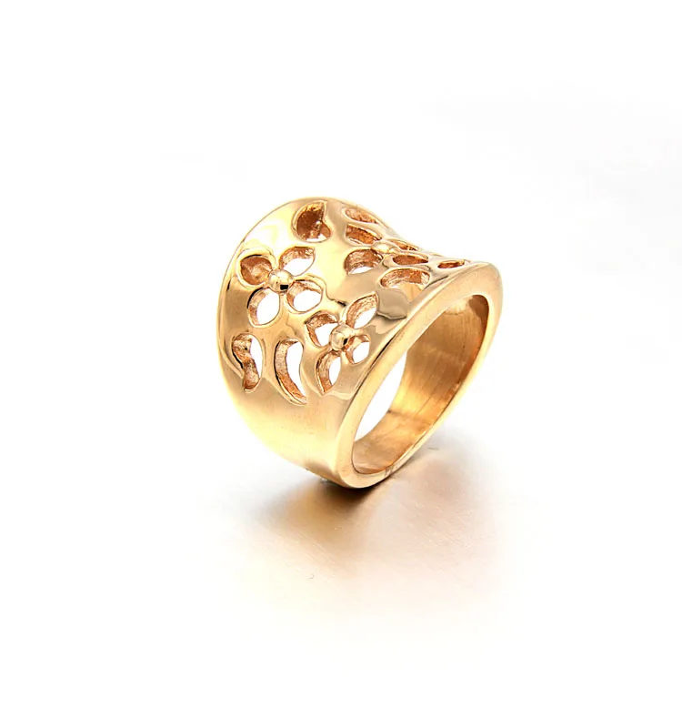 Best Selling Products Fashionable Stainless Steel Women Gold Rings