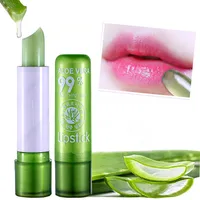 

Private Label Aloe Vera 99% Magic Color Change Waterpoof Long Lasting Green Tube Lipstick