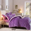 Good comfortable woven plain solid 4 pcs polyester home and hotel duvet bedding sheet set