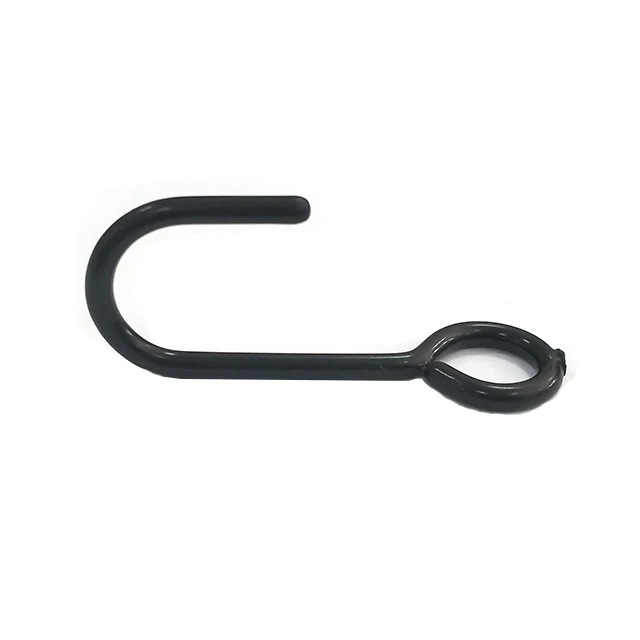 OEM Customized Black Treatment Carbon Steel  Wire Metal Hanging Snap Wire Hook