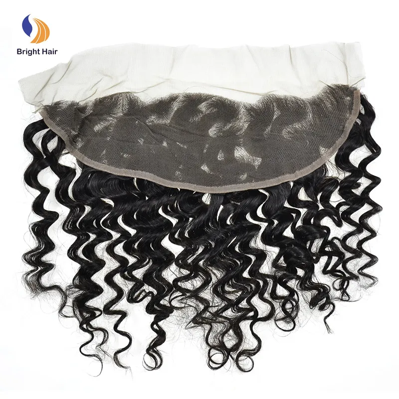 

raw unprocessed ear to ear swiss lace frontal closure for human hair bundle extensions, Black