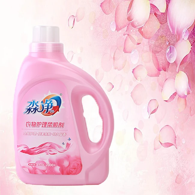 

Fabric Detergent Softener, Water Laundry Liquid Washing Bottle Detergent Softener, Pink