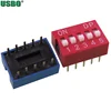 Factory Price Blue Red 5 Positon 2.54mm Code Dial DIP Switch For Extended Slide Type