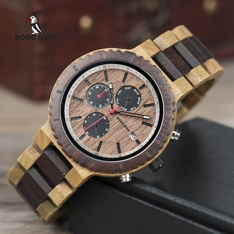 

BOBO BIRD Dropshipping Green Sandalwood Watches Quartz Men Customized Wood Watch for men, N/a