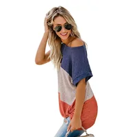 

Hot Sale Women Color Block Twist Summer Tops Online