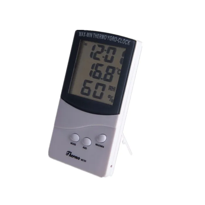 

Super LCD display Clock Hygrometer panel max min digital electronic thermometer temperature humidity meter hygrometer climate