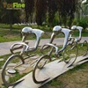 Garden Mirror Finish Human Riding Stainless Steel Statue For Sale