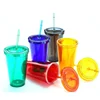 Amazon hot sale high quality clear acrylic double wall tumbler